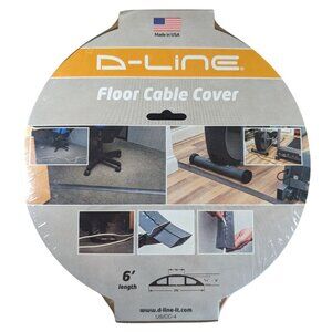 D-Line Floor Cable Cover 6ft Gray Cord Protector PVC 2.375"x0.5" US/CC-4 NEW